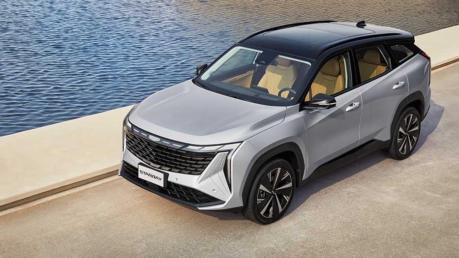 Geely Starray 2024 представлен на фото в версии для Казахстана.